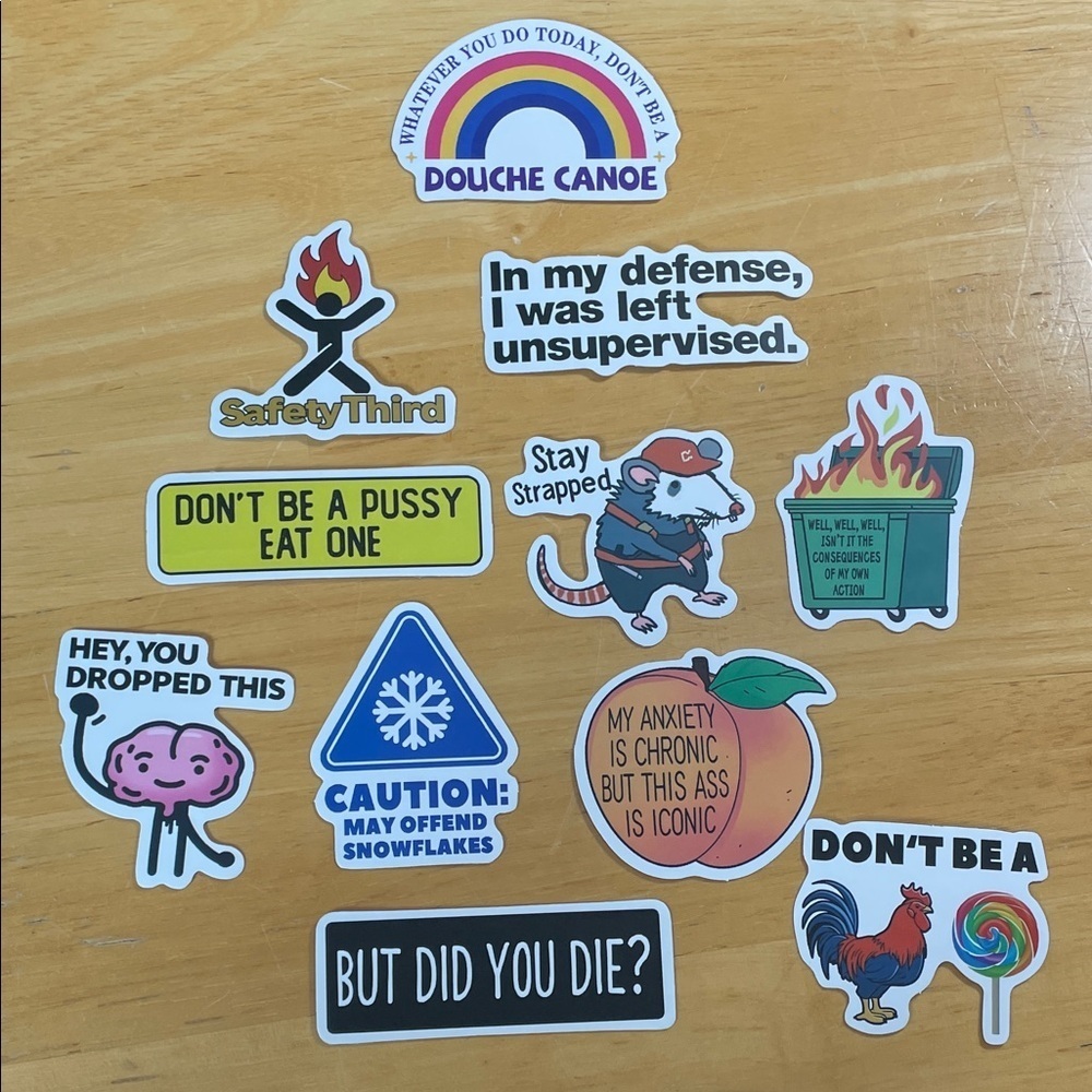 🚨Colorful Sticker Pack with Humorous Designs